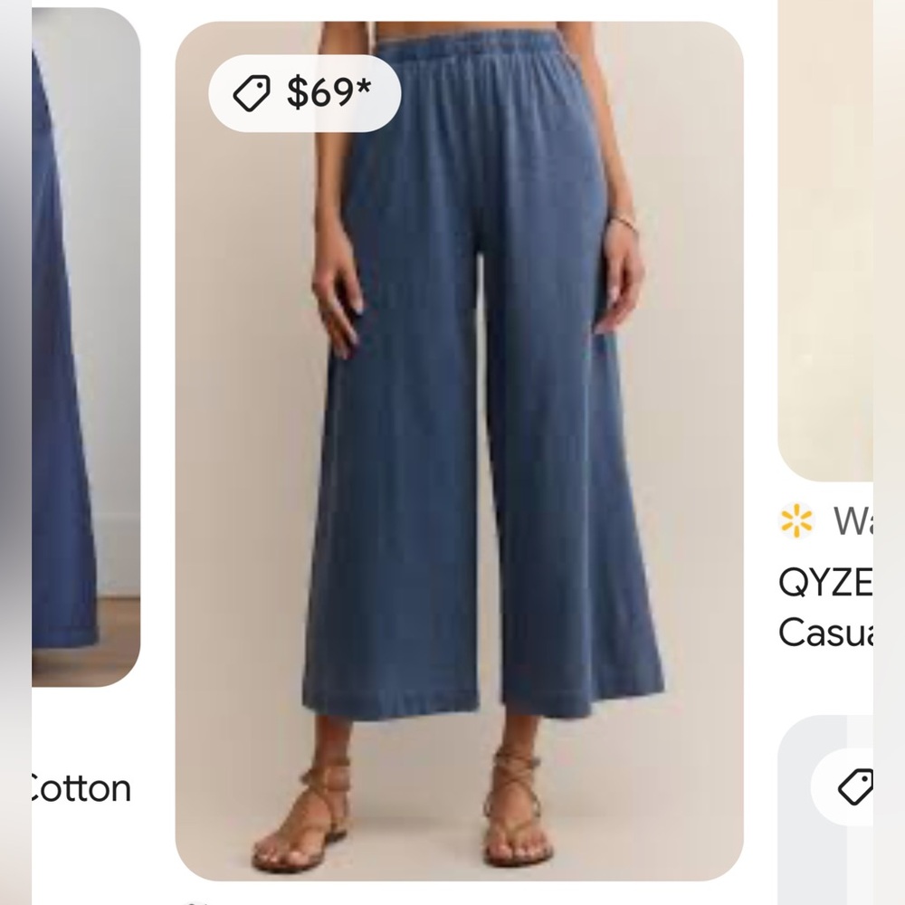 Z Supply Blue Wide Leg Pants